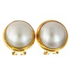 Gold Plated Sterling Silver South Pacific White Mabe Cultured Pearl