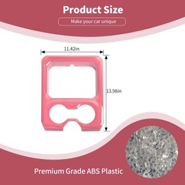 PDKLIN for RAM Pink Center Console Cup Holder Panel Trim Cover for Dodge RAM 2018-2023 Pink Interior Accessories