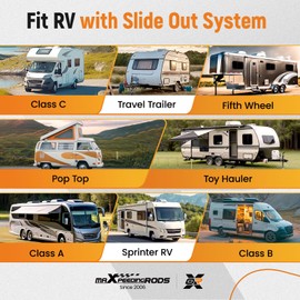 maXpeedingrods RV Slide Out Seal | 018-341 EK & 018-312-EKD | 1" x 15/16" x 35' & 1/2' x 2.75' x 35’ | Wiper Black Rubber for RV Camper Slideout System