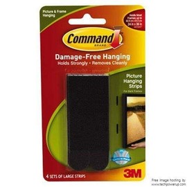Command 17206BLK Large Picture Hanging Strips - Black (Pack of 4) (3)
