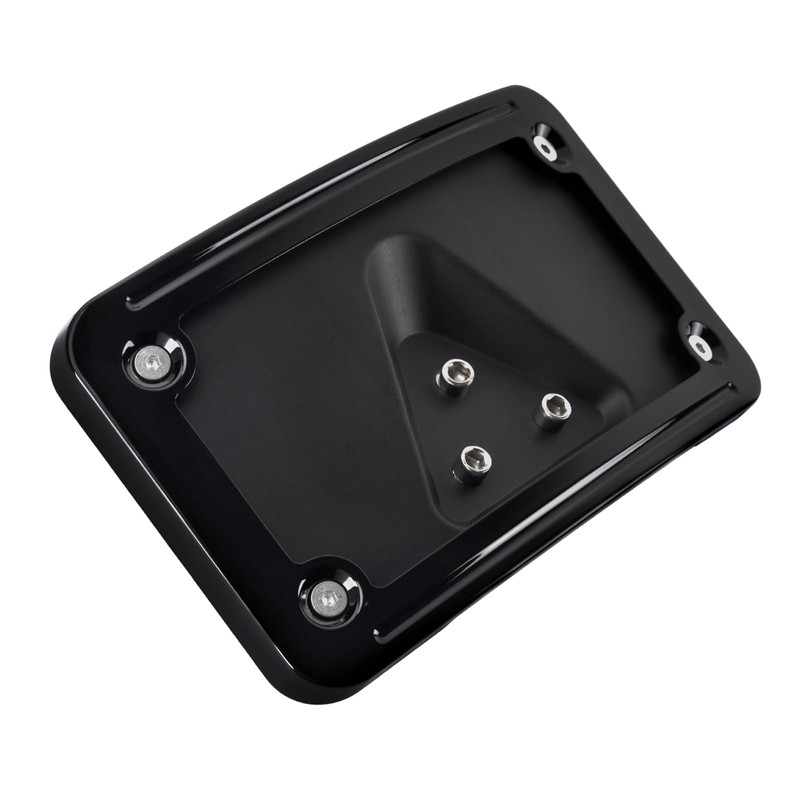 HDBUBALUS Motorcycle Curved Laydown License Plate Mount with Frame Fit