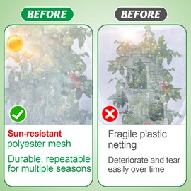 9 Pack Insect Bird Netting Cover for Garden - 3 Size Blueberry Tomato Protecting Netting with Drawstring, Fine Mesh Fruits Tree Protection Barrier for Block Squirrels Deer