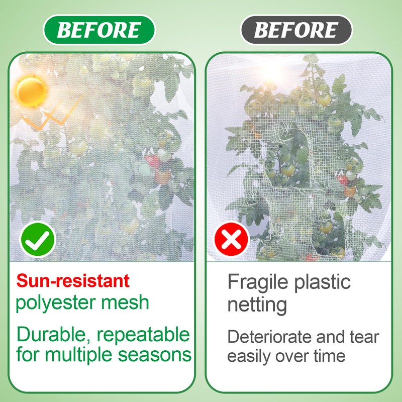 9 Pack Insect Bird Netting Cover for Garden - 3