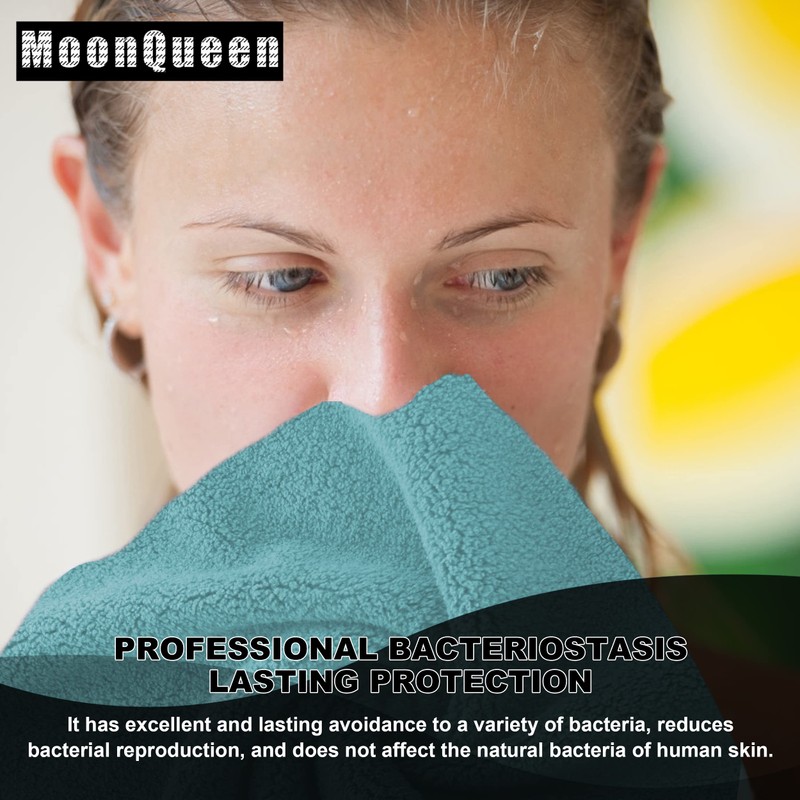 MOONQUEEN Microfiber Facial Cloths Fast Drying Washcloth 12 Pack -