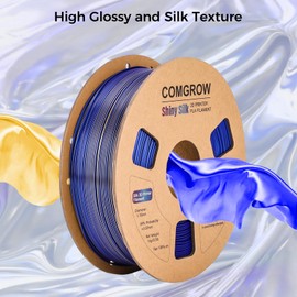 Comgrow Silk PLA 3D Printer Filament, Dual Color 2 in 1 Golden and Blue, 3D Printing PLA Filament 1.75mm, Dimensional Accuracy +/- 0.02 mm, 1KG Spool, Coextrusion Shiny Silk 3D Filament