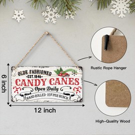 Old Fashioned Candy Canes Sign Candyland Christmas Decorations Candy Land Christmas Decor Candy Themed Christmas Decorations Candy Land Decoration Christmas Xmas Decor Sign 12 x 6 inch