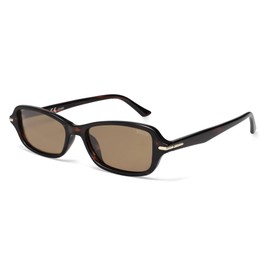 SOJOS SJ2376 Retro Polarised Slim Rectangular Sunglasses Women Men Vintage Skinny Plastic UV400 Protection Sunglasses, Yellow stripes