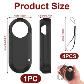 Anti-Lost Protective Case for Garmin Varia Radar RTL515, (Cover + Lanyard) Ultra Thin Design Allows Smooth GPS Signals and Effective Heat Dissipation, GPS Bike Accessories【Black】