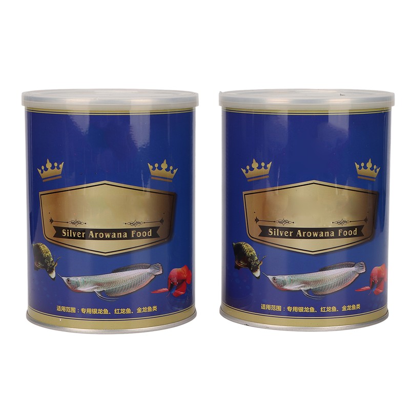 2 Cans Arowana Fish Food Natural Ingredients High Protein Fish