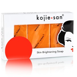 Kojie San Kojie San Skin, Body, and Facial Brightening Soap - Original Kojic Acid Soap, Dark Spot Remover Bar Soap with Coconut & Tea Tree Oil - 65g x 3 Bars