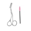 Stainless Steel Eyebrow Scissors, Eyebrow Trimmer Scissors with Comb Professional