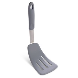 HIC Kitchen Slotted Non-Stick Flexible Spatula, Silicone with Stainless Steel Core, 14 x 4-Inches