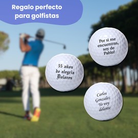 elbedruck Golfball mit Gravur Wunschtext für Golfspieler/in Lasergravur Dein Text personalisiert Golfsport Dein Text Staffelpreise für 3, 6 oder 10 Golfbälle (3 STK Wilson 6,98/STK)