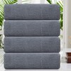 4 Piece Large Bath Towel Set 35"x70" Gray Extra Large