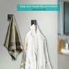 BARONAGE Adhesive Hooks, Heavy Duty Stick on Wall Hooks Robe