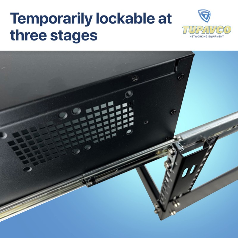 Rackmount Sliding Rails - Kit for 2U-8U Chassis (Adjustable 26"