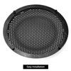 QWORK 4-Pack 8'' Black Plastic Audio Speaker Cover, Durable Subwoofer