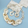 COIRIS Statement Chunky Necklace Metal Punk Acrylic Cuban Link Chain