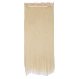 S-noilite Salon 26" Straight Bleach Blonde One Piece 5 Clips Clip In Hair Extensions Fashion Design Lady Women 5A Synthetic(Bleach Blonde)