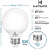 Hansang G25 LED Globe Light Bulbs, 60W Equivalent, 5000K Daylight
