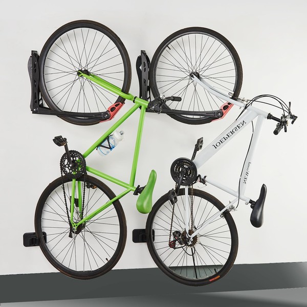Wallmaster BIKEPAL Swivel Bike Rack, Wall Mounted Bike Storage System, Space Saving for Home and Garage, 2 Pack