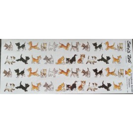 SUZY'S ZOO "CATS" SCRAPBOOK BORDER STICKER #9903