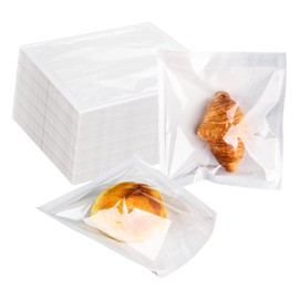 WODJR 300Pcs Party Favors Bags Cookie Bags for Gift Giving Plastic Bakery Bag Dessert Wrappers Plastic Candy Cellophane Bag Heat Sealable Cookie Pouch for Christmas Gift Giving Favors Birthday Party