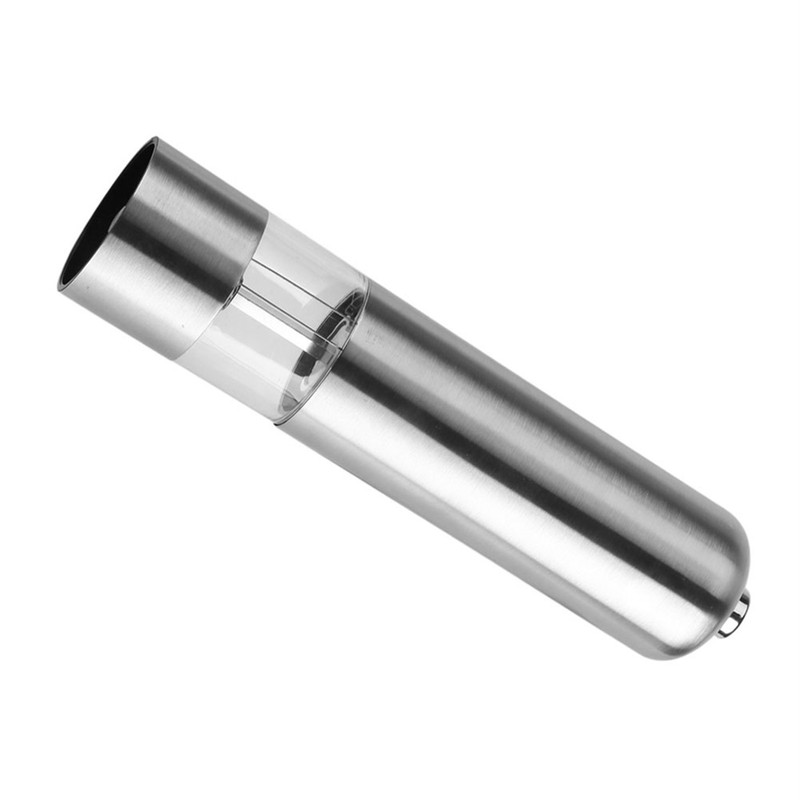 Stainless Steel Electric Kitchen Pepper Grinder Cordless Battery Powered Adjustable