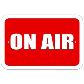 GRAPHICS & MORE Plastic Sign On Air Recording Radio Podcast - 6" x 9" (15.3cm x 22.9cm)