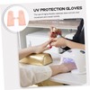 Healvian 1 Pair of Manicure Gloves Uv Hand Protector Soft