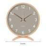 Maxspace Table Clock - 8 Inch Silent Non-Ticking Wooden Timepiece