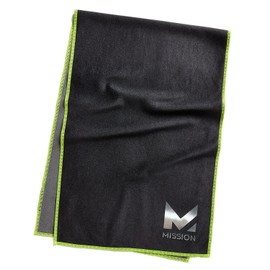 Mission 109002 HydroActive Max Techknit Cooling Towel, Heat Stroke Prevention, Large, Black x Green