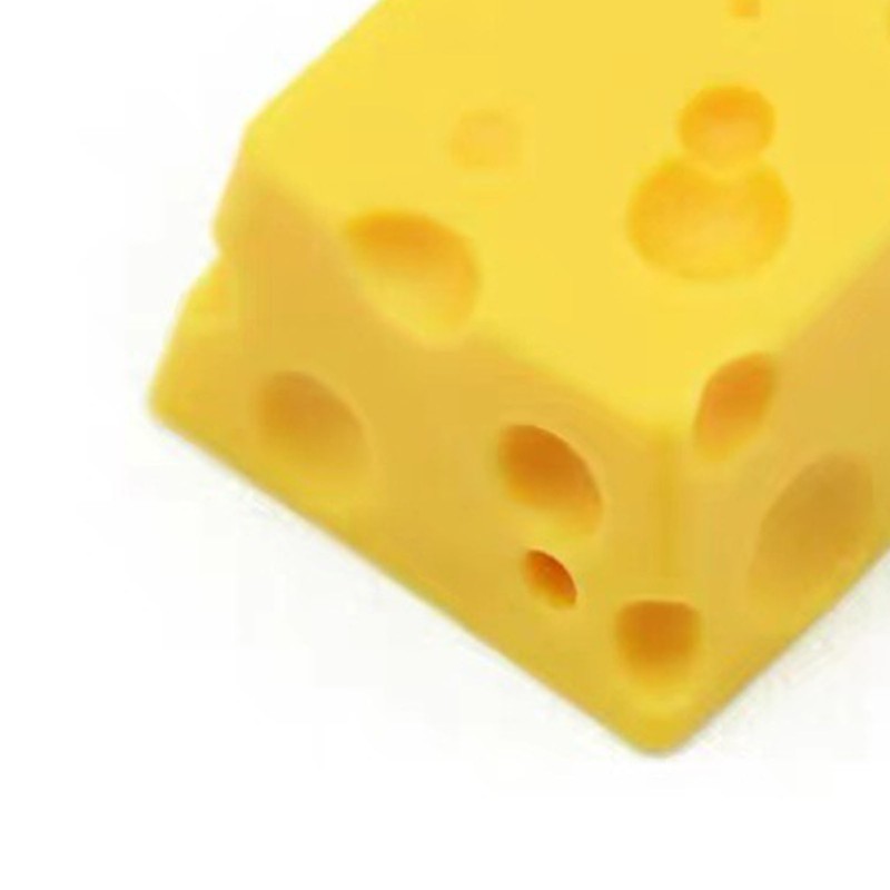 Resin Keycap Lovely Cheese Style Hand Painted Exquisite Details Durable