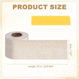 PATIKIL Wood Grain Repair Tape 2" x33', Self Adhesive Realistic Textured Repair Patch Peel and Stick Wood Tape with Scraper for Floor Door Window Furniture Table White Poplar