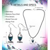 Aqua79 Christian Fish Necklace & Earrings Jewelry Set - Silver