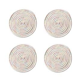 Trivet Mats - 4 Pack Heat Resistant Pot Holders, Multipurpose Non-Slip Hot Pads for Kitchen Potholders, Hot Dishers, Jar Opener, Spoon Holder, Flexible Easy to Wash and Dry