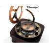 KHUMYAYAD Handmade Brass Sundial Compass Fully Functional with Pure Leather