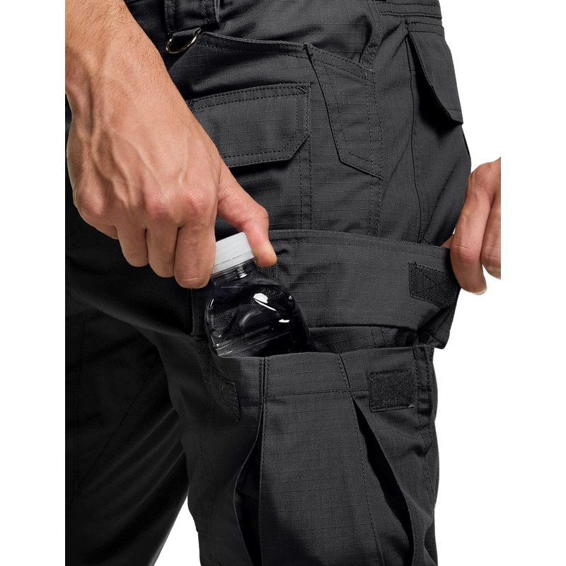 CQR Men's Tactical Pants, Water Resistant Ripstop Cargo Pants, Lightweight