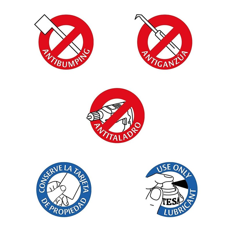 Tesa TX80 Security Lock Cylinder Nickel L C Tesa TX80