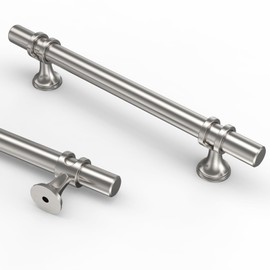 Asidrama 10 Pack 5 Inch(128mm) Brushed Satin Nickel Kitchen Cabinet Handles, Cabinet Pulls Kitchen Cabinet Hardware Cupboard Handles Drawer Handles Dresser Pulls