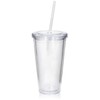 Tumblers with Lids and Straws Wall Clear Plastic Tumblers Bulk