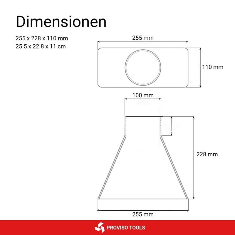 PROVISO TOOLS Suction Funnel - Extraction Funnel for Workshop, Extraction