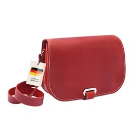 Thielemann rote Damen Handtasche Marseille Made in Germany, Umhängetasche aus Leder, Abendtasche, Echtleder Tasche zum Umhängen, Crossbody Bag, Ledertasche zum Ausgehen, Schultertasche