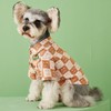 AZA Dog Costume Cotton Clothes for Pets Plaid Shirt Smile