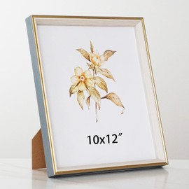 PLUSCHEN Resin 10x12 Picture Frame Blue 10x12 Photo Frame Wall and Desktop Display with Plexiglass