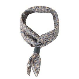 WANYING Men's Square Neck Scarf with Leather Loop Multifunctional Headscarf Bandanas Traditional Scarf Bandanas Vintage Retro 60 x 60 cm - Print Pattern, Pencil shavings pattern dark blue