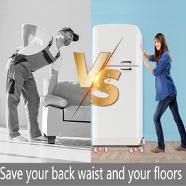 Furniture-Dolly-Furniture-Movers-with-5-Wheels, Furniture Sliders Large Size Carbon Steel Panel Lifter Tool for Moving Heavy Furniture, Furniture Dollies with 2 Brakes, Max Capacity 3335 Ibs