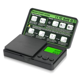 0.01/1000g Digital Pocket Scales, Portable Precision Gram Scales with 7 Units and Tare Function, Electronic Weighing Kitchen Scales with LCD Display for Jewelry, Powders, Laboratory, Coffee