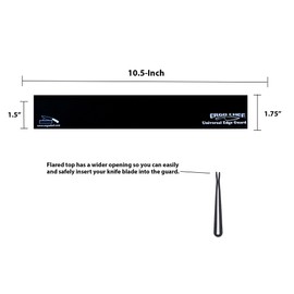 Ergo Chef Universal Knife Blade Edge Guard 10.5 Inch x 1.5 Inch for Knives up to 10” Blades, Durable BPA-Free ABS Plastic, Knife Protector, Black