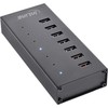 InLine® USB 3.2 Gen.1 Hub 7 Port Aluminium Housing Black